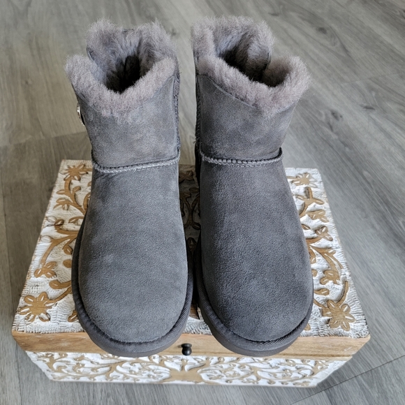 UGG Mini Bailey Button Bling Suede Boot - Picture 5 of 10